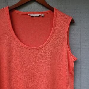 Athleta Orange Coral Wide Strap Tank Hi Low Medium